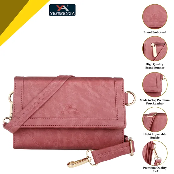 Pink_Peach_Faux_leather_Sling_bag_for_Womens_&_Girls