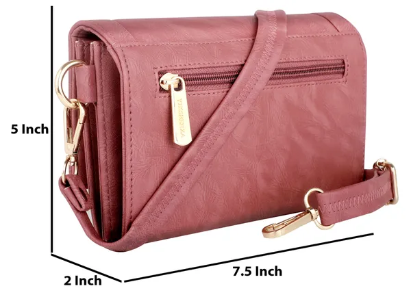 Pink_Peach_Faux_leather_Sling_bag_for_Womens_&_Girls