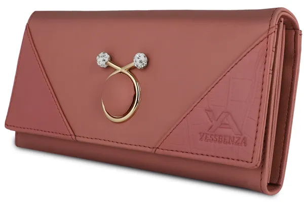 Peach_Croco_Faux-Leather_Polycotton_Fabric_Magnetic_Closure_Flap-Fold_Clutch_Bag_Women'S_Styles
