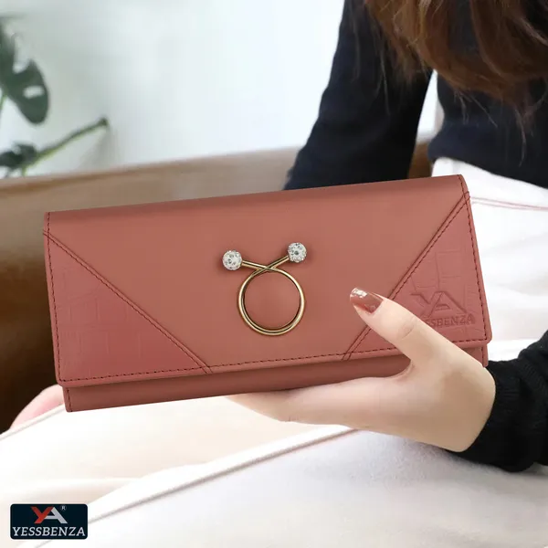 Peach_Croco_Faux-Leather_Polycotton_Fabric_Magnetic_Closure_Flap-Fold_Clutch_Bag_Women'S_Styles
