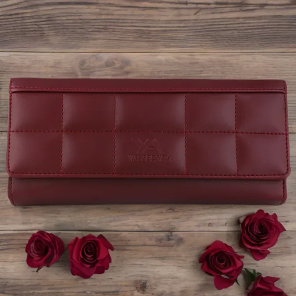 Maroon_Hand_Wallets_For_Women,_Casual_To_Formal,_Magnetic_Snap