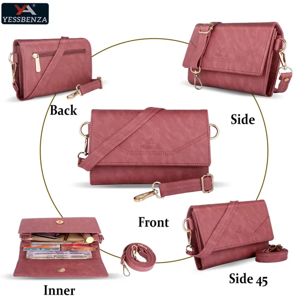 Pink_Peach_Faux_leather_Sling_Bag_for_Womens_&_Girls