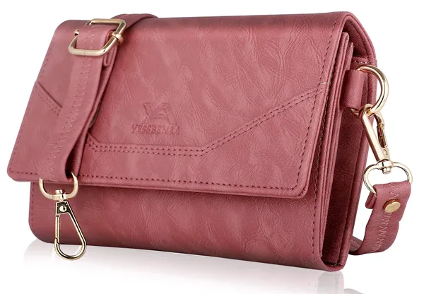 Pink_Peach_Faux_leather_Sling_Bag_for_Womens_&_Girls
