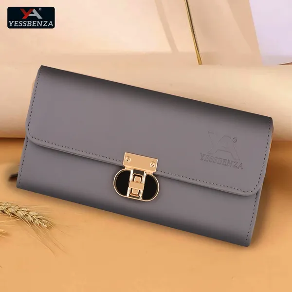 Grey_Synthetic_Handcrafted_Clutch_Wallet_For_Casual,_Party,_Formal,_Sports_Events