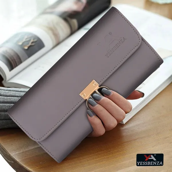 Grey_Synthetic_Handcrafted_Clutch_Wallet_For_Casual,_Party,_Formal,_Sports_Events