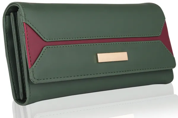 Green_Clutch_Handbags_Casual_Synthetic_Leathers_Women'S