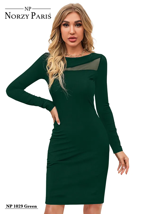 Maroon__Stretchable_Knitting_Dress_for_Women