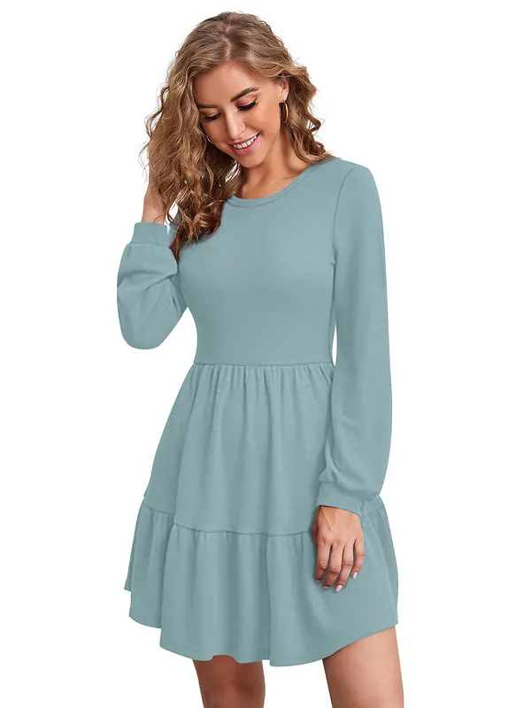 Maroon__Stretchable_Knitting_Dress_for_Women