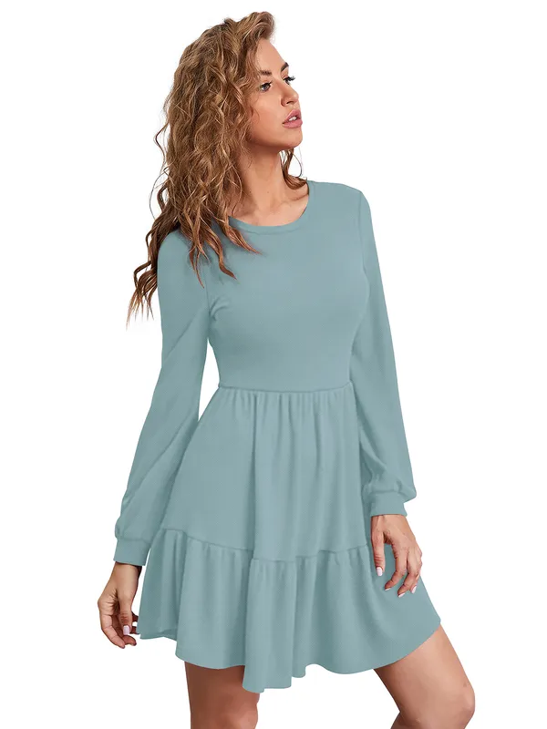 Maroon__Stretchable_Knitting_Dress_for_Women