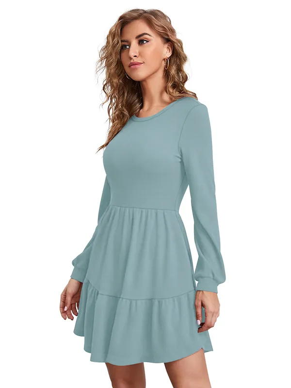 Maroon__Stretchable_Knitting_Dress_for_Women
