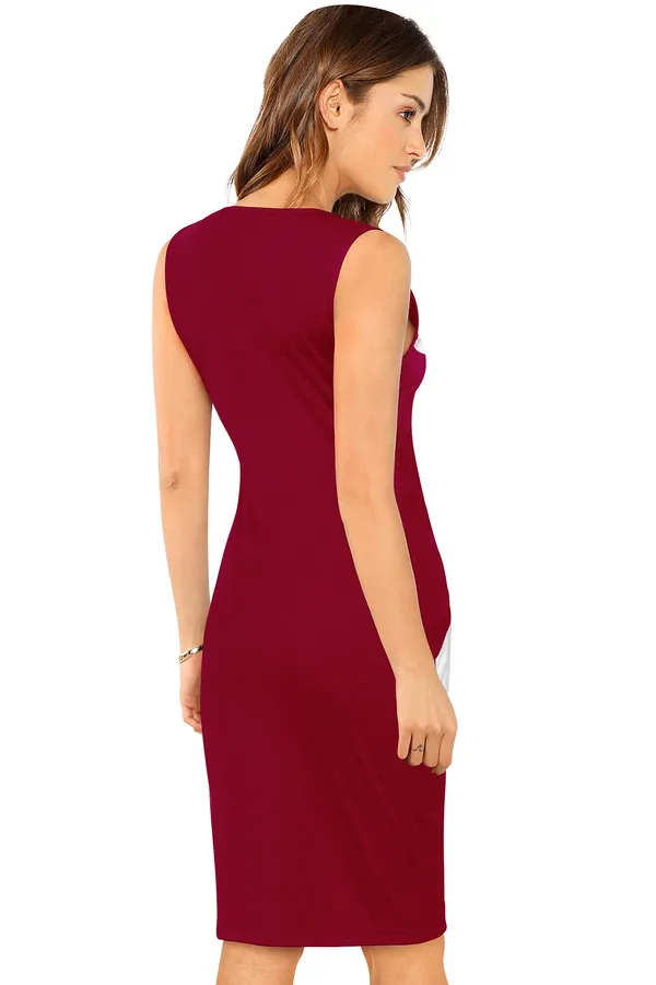 Peach__Stretchable_Knitting_Dress_for_Women