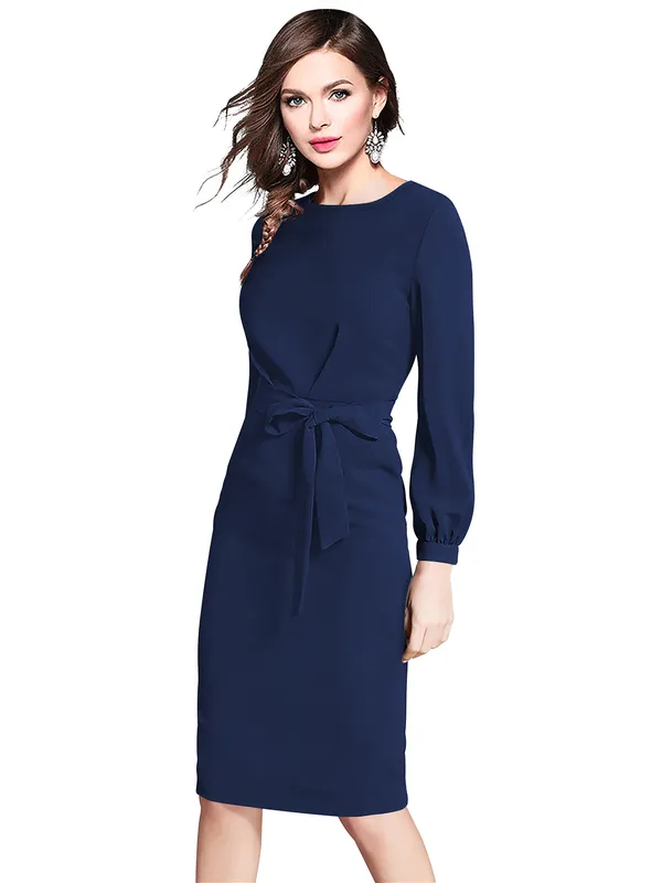 Purple__Stretchable_Knitting_Dress_for_Women