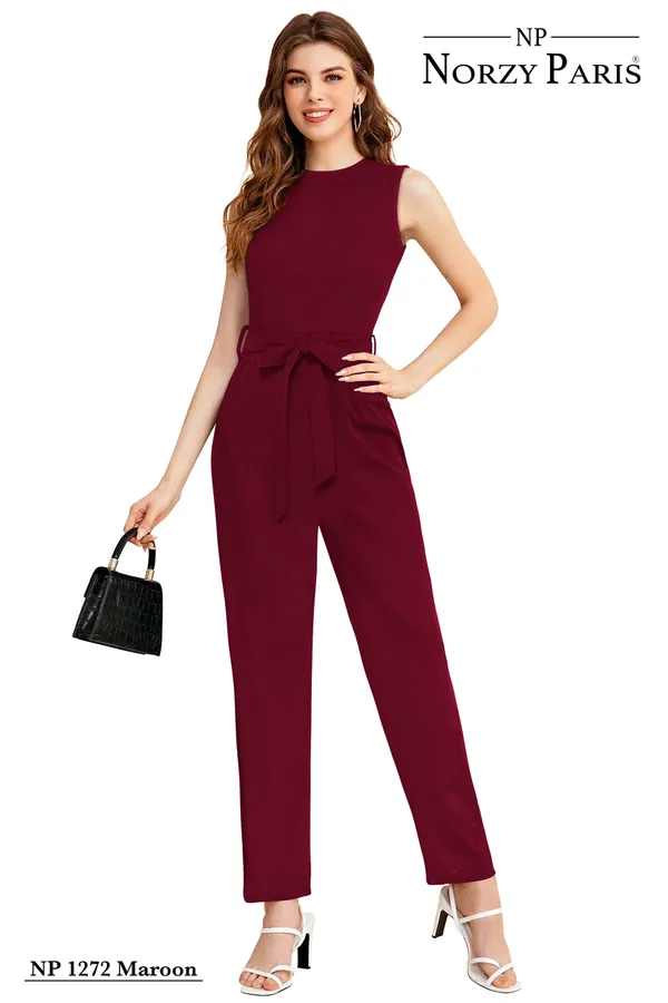 Maroon___Stretchable_Knitting_Jumpsuit_for_Women