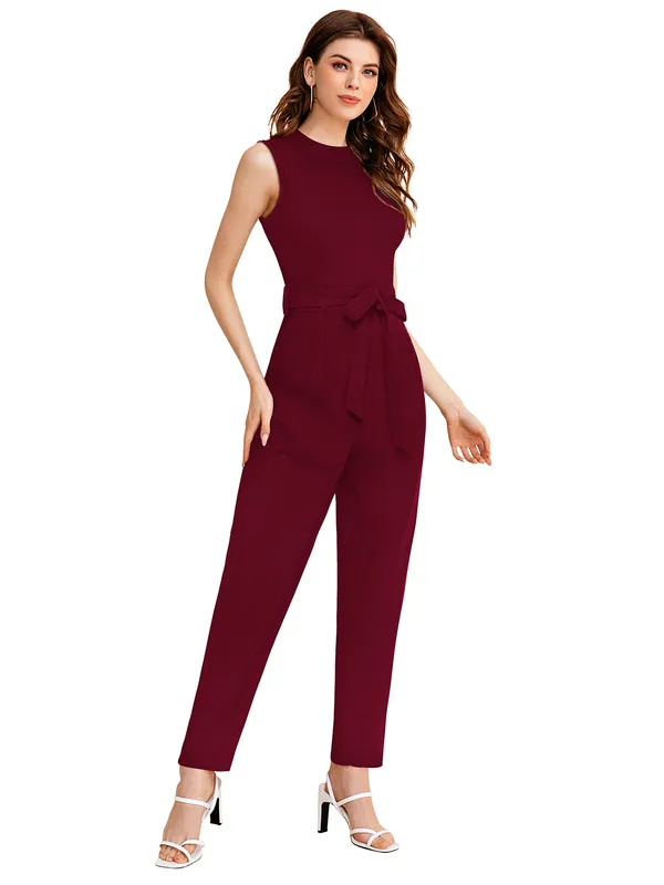 Maroon___Stretchable_Knitting_Jumpsuit_for_Women