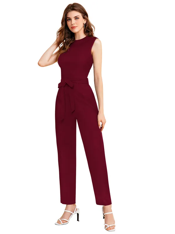 Maroon___Stretchable_Knitting_Jumpsuit_for_Women