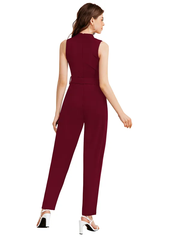 Maroon___Stretchable_Knitting_Jumpsuit_for_Women