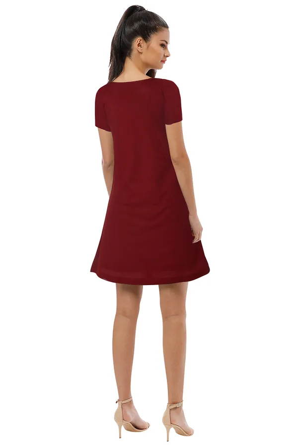 Maroon_Polyster_Knitting_Dress_for_Women
