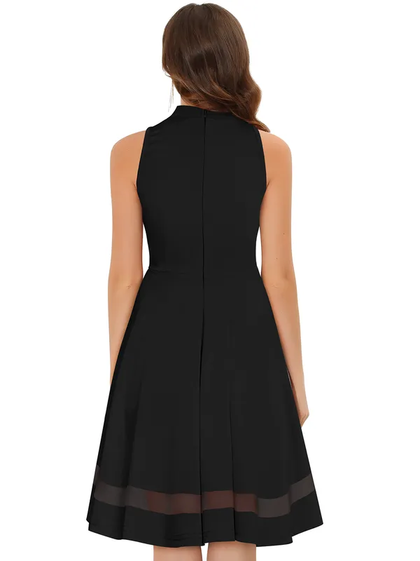 Black___Stretchable_Knitting_Dress_for_Women