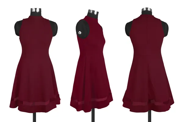 Maroon___Stretchable_Knitting_Dress_for_Women