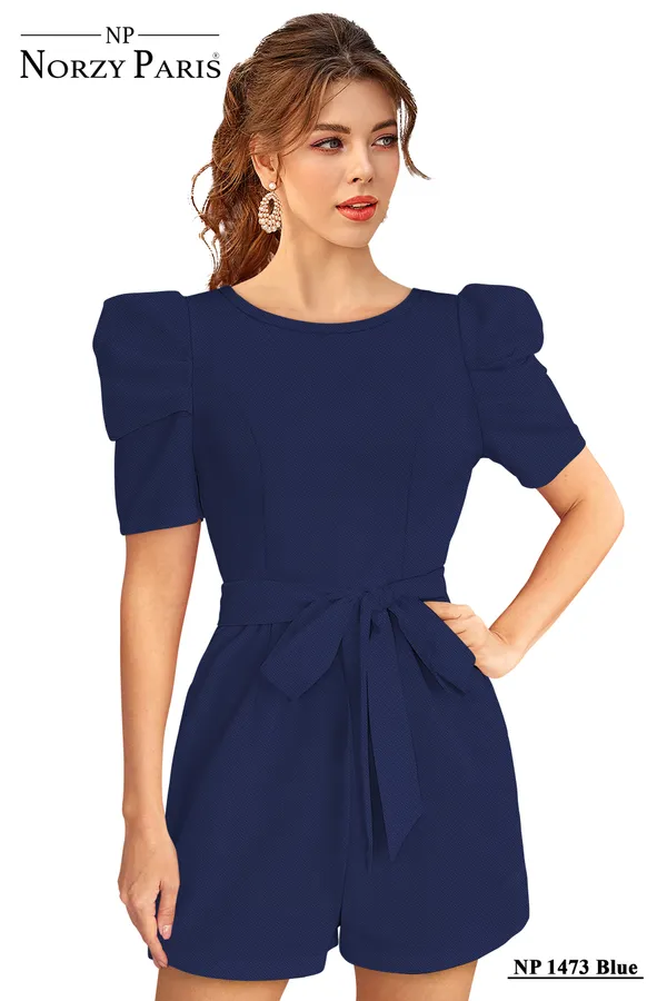 Blue__Stretchable_Knitting_Dress_for_Women