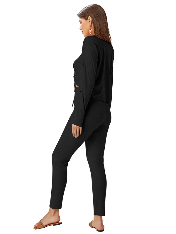 Black___Stretchable_Knitting_Dress_for_Women
