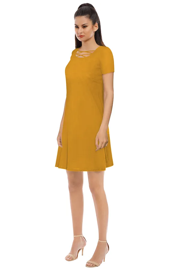 Yellow_Polyster_Knitting_Dress_for_Women