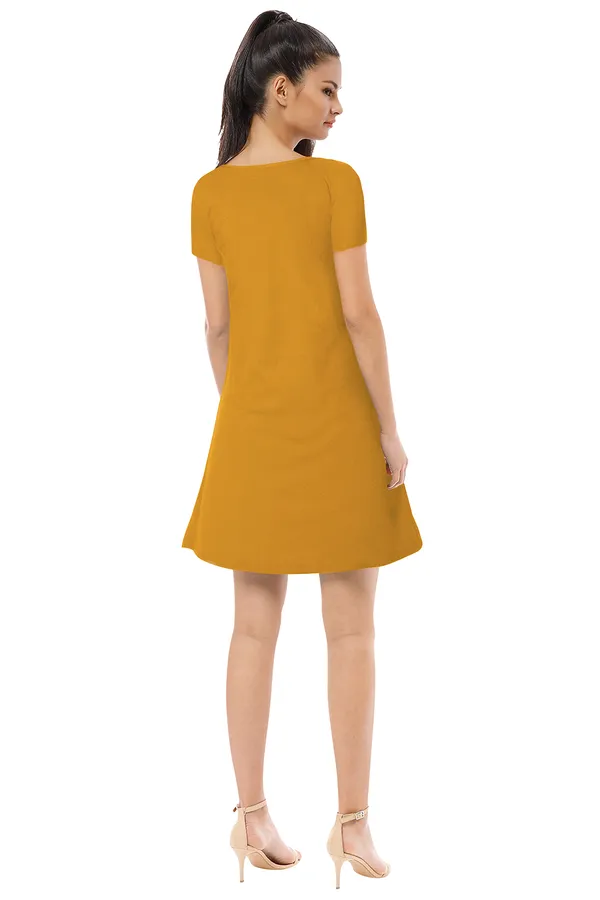 Yellow_Polyster_Knitting_Dress_for_Women