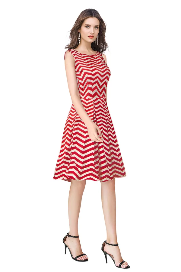 Zigzag_Red_Creap_Dress_for_Women