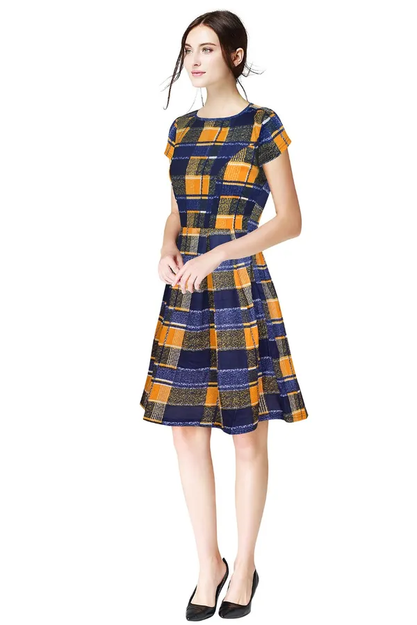 Yellow_Polyster_Knitting_Dress_for_Women