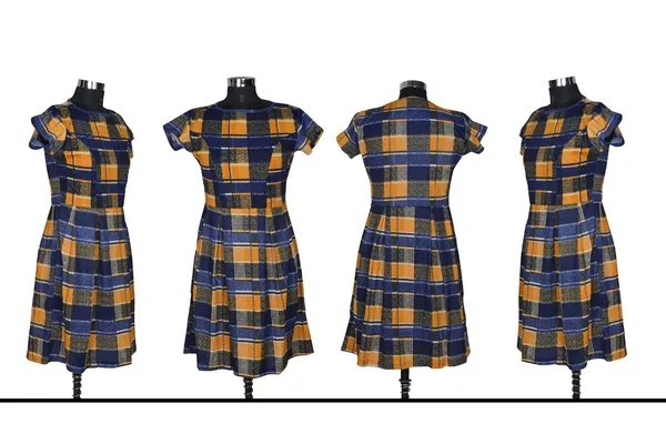 Yellow_Polyster_Knitting_Dress_for_Women