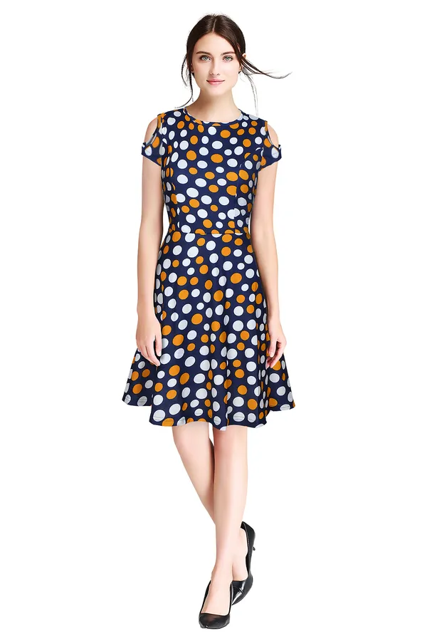 Yellow_Polyster_Knitting_Dress_for_Women