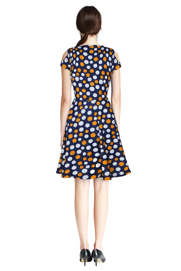 Yellow_Polyster_Knitting_Dress_for_Women