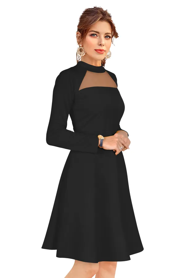 Red_Polyster_Knitting_Dress_for_Women