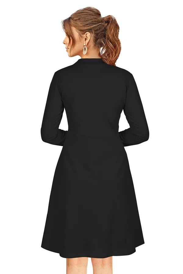 Red_Polyster_Knitting_Dress_for_Women