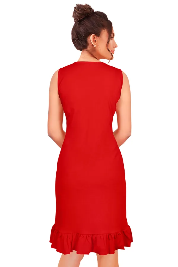 Blue_Polyster_Knitting_Dress_for_Women