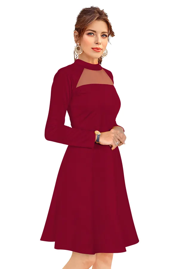 Black__Stretchable_Knitting_Dress_for_Women