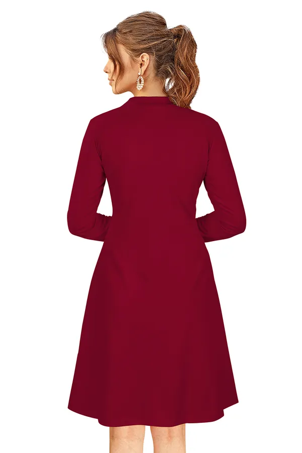 Black__Stretchable_Knitting_Dress_for_Women