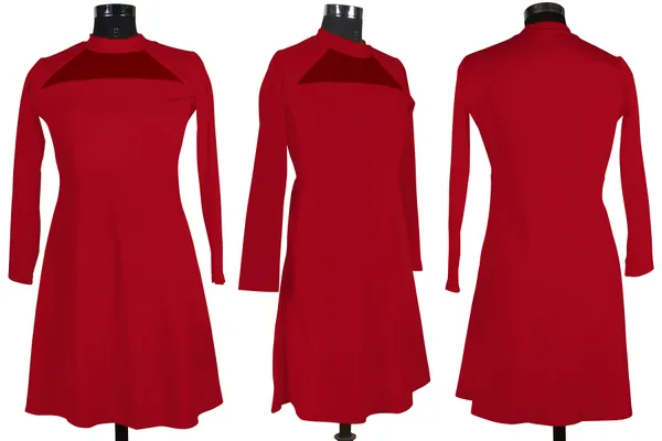 Blue___Stretchable_Knitting_Dress_for_Women