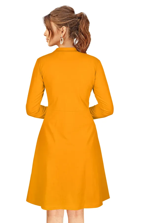 Red___Stretchable_Knitting_Dress_for_Women