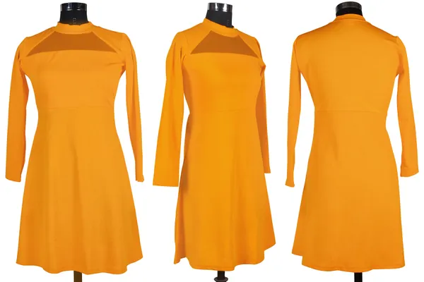 Red___Stretchable_Knitting_Dress_for_Women