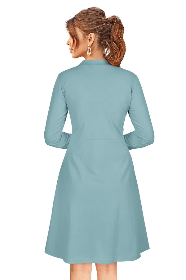 Peach__Stretchable_Knitting_Dress_for_Women