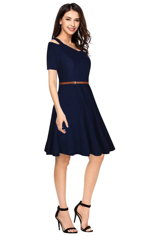 Maroon_Polyster_Knitting_Dress_for_Women