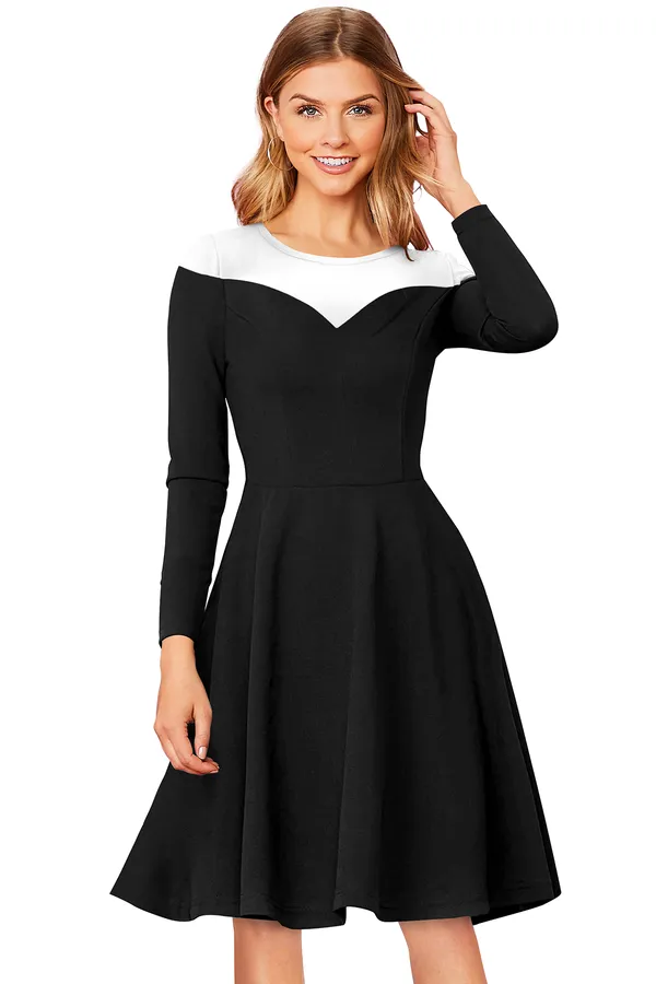 Blue_Polyster_Knitting_Dress_for_Women