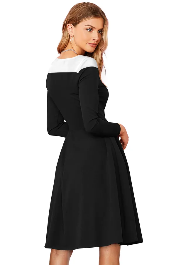 Blue_Polyster_Knitting_Dress_for_Women