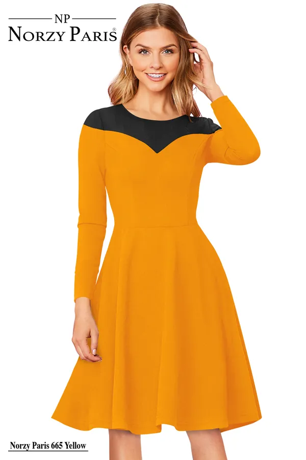 Black__Stretchable_Knitting_Dress_for_Women