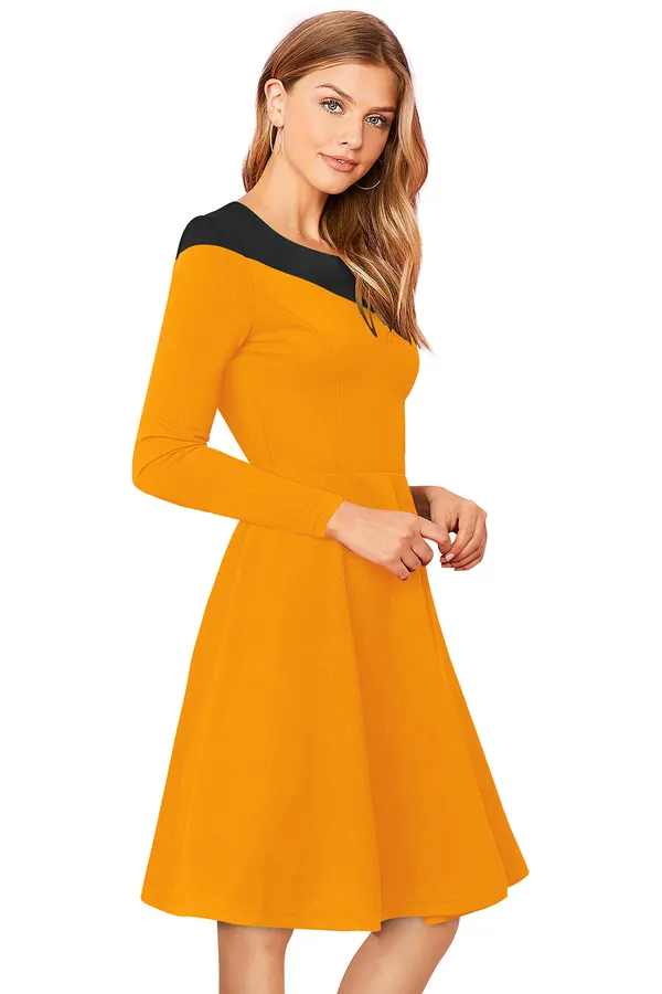 Black__Stretchable_Knitting_Dress_for_Women