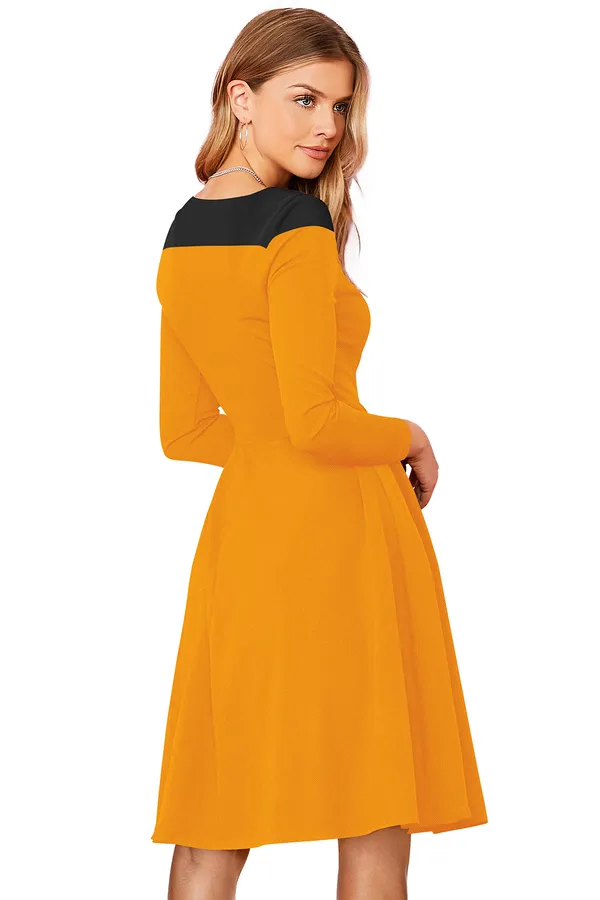 Black__Stretchable_Knitting_Dress_for_Women