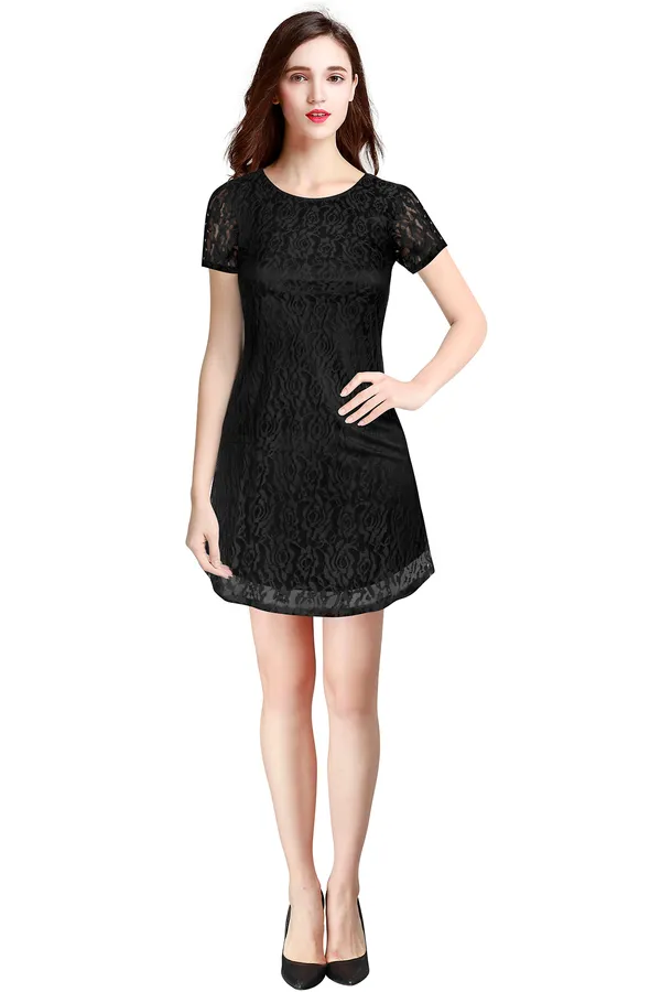 Yellow__Stretchable_Knitting_Dress_for_Women