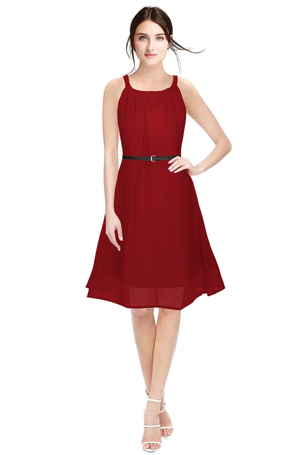 Maroon_Georgette_Dress_for_Women
