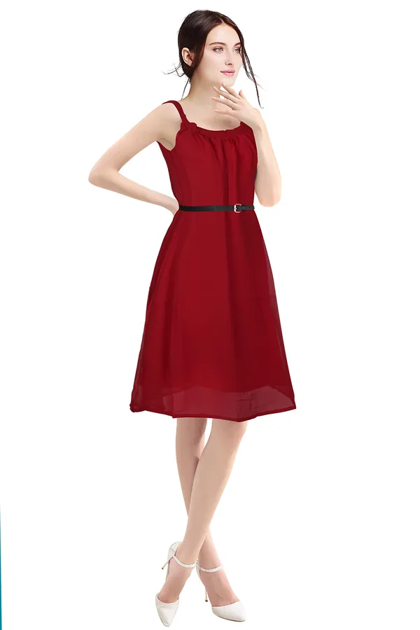 Maroon_Georgette_Dress_for_Women